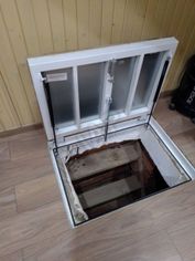 Floor hatch Self-lifting Invisible, corner, 2 doors