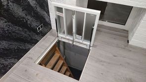 Floor hatch Self-lifting Invisible, corner, 2 doors