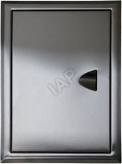 Access panel from stainless steel matte with handle