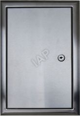 Access panel from stainless steel matte with lock