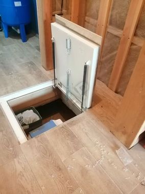 Floor hatch Self-lifting invisible hatch, corner 950*1850