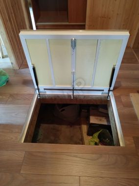 Floor hatch Self-lifting invisible hatch, corner 950*1850