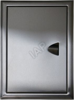 Access panel from stainless steel matte with handle