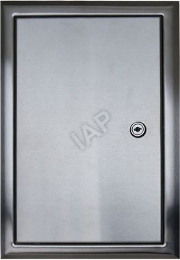 Access panel from stainless steel matte with lock